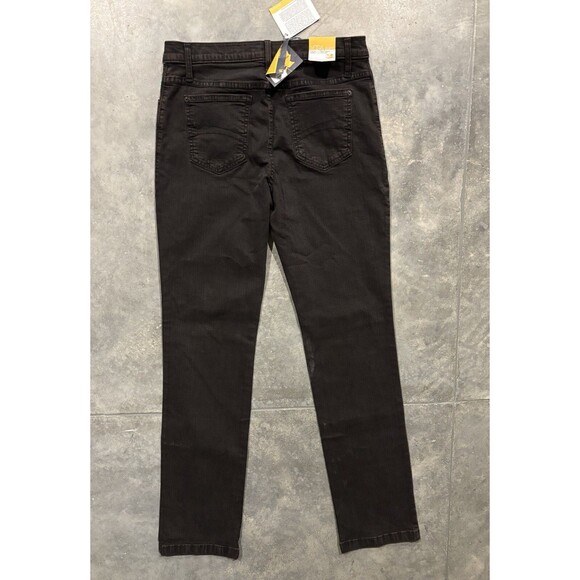 NWT Second Yoga Jeans High Rise Straight Slim Leg Black Womens Sz 32 (32x34.5) - Picture 2 of 5